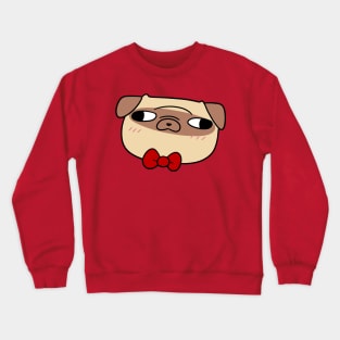 Bow Tie Pug Face Crewneck Sweatshirt